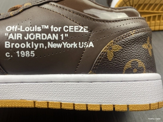 Cheap Husky Air Jordan AJ1 OW 1 x LOW Off-Louis 0825